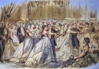 The First Ball at the Town Hall on 16 January 1869, New Year's Reception, Paris, France, Historic,