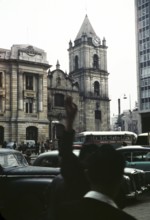 Spanish colonial building, San Francisco church, city centre of Bogota, Colombia, South America