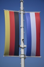 French and German flag, Verdun, Grand Est region, France, Europe