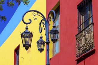 Argentina, colorful buildings of El Caminito, a popular tourist destination in Buenos Aires, South