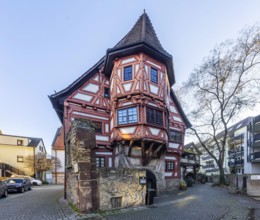 Klösterle in Bad Cannstatt. Built in 1463, the half-timbered building is the oldest residential