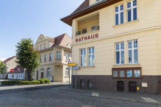 Town hall in Altdöbern, Oberspreewald, Brandenburg, Germany, Europe