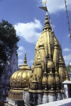 Kasi Vishwanath temple golden tower at Varanasi Uttar Pradesh INDIA