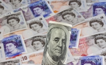 British Pound. Currency of England / Great Britain in Europe. And the American dollar. Austria