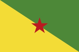 Flag of French Guiana, Vector illustration
