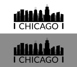 Chicago icon illustrated in vector on white background