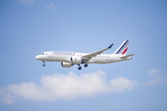 02/06/2024, Berlin, Germany, Europe, An Air France Airbus A220-300 passenger aircraft with the