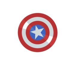 Nach links gedreht, captain america emblem, Logo