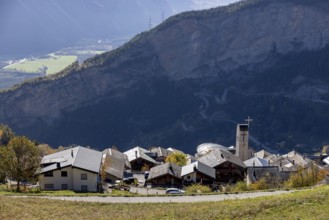 Modern village church, Albinen, Valais, Switzerland, Europe