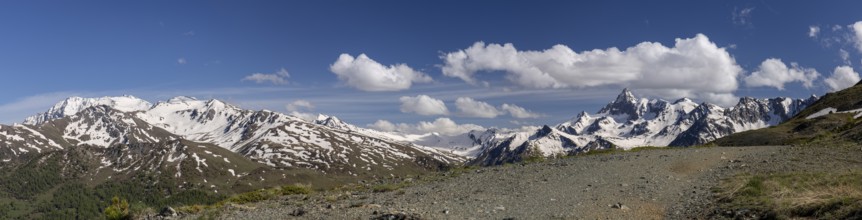Pic de Rochebrune, mountain peak, Italian-French Alps, Sestriere, Piedmont, Italy, Europe