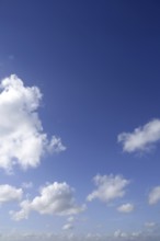 Blue sky white clouds in a summer clean day, nature
