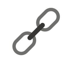 Chain icon illustrated in vector on white background