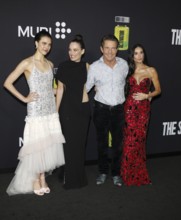 Margaret Qualley, Coralie Fargeat, Dennis Quaid and Demi Moore at the Los Angeles premiere of 'The