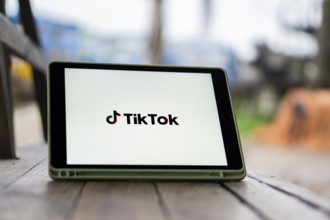 Tik Tok logo on smartphone