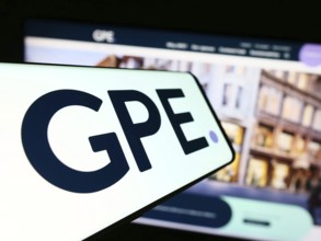 Stuttgart, Germany, 12-12-2023: Smartphone with logo of British property company Great Portland