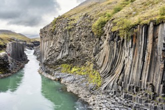 The Stuðlagil Canyon in the east of Iceland Egilsstaðir, Austurland, Iceland, Europe