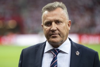 WARSAW, POLAND - JUNE 16, 2023: Friendly football match Poland vs Germany 1:0. President of the