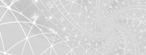 Zodiac Signs Horoscope background. Concept for fantasy and mystery, white