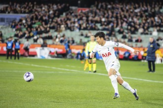 MELBOURNE, AUSTRALIA, MAY 22: Heung Min Son of Tottenham Hotspur whilst playing Newcastle United