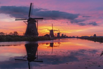 Sunrise on the KInderdijk, Netherlands