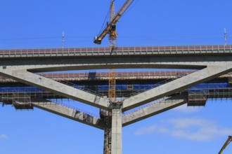 485 metre long Filstal bridge under construction between Mühlhausen im Täle and Wiesensteig,