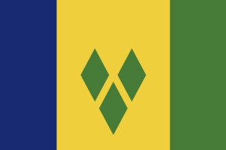 Flag of Saint Vincent & the Grenadines, Vector illustration