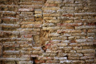 Aged bricks brown background wall pattern texture