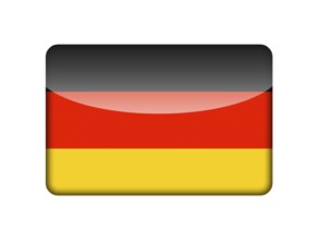 The German flag in the form of a glossy icon