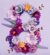 Cute floral arrangement women s day