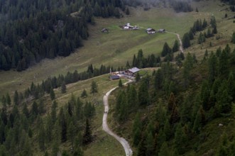 Hintereggalm, Mahdalm, Almenweg, Klammeben, Hirzer near Saltaus, Passeier Valley, South Tyrol,