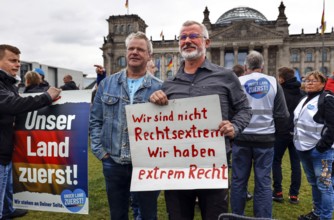 AfD supporters protest against government policy in the energy crisis, Berlin, 8 October 2022