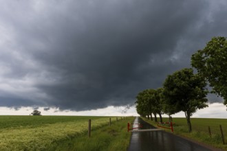 Heavy rain showers and thunderstorms over Possendorf in the Eastern Ore Mountains, Possendorf,