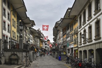 Old town pedestrian zone, Thun, Switzerland, Europe
