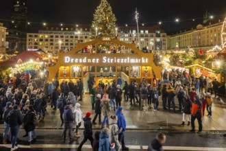 The Dresden Striezelmarkt is a Christmas market in Dresden. It has been held in Advent since 1434,
