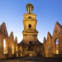 Aegidienkirche in the evening, not rebuilt, memorial to the victims of war and violence, Hanover,