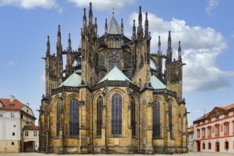 Prague castle, Gothic Metropolitan Cathedral of Saints Vitus, Wenceslas and Adalbert, Prague, Czech