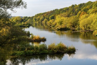 The Ruhr near Bochum-Stiepel, right and Hattingen-Blankenstein, North Rhine-Westphalia, Germany,