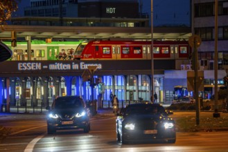 Essen city centre, main railway station, Freiheit street, North Rhine-Westphalia, Germany, Europe
