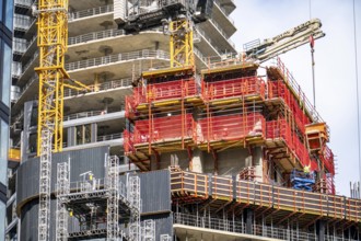 Construction site of the FOUR construction project, 4 high-rise towers at Roßmarkt in Frankfurt am