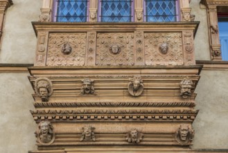 La Maison des Têtes in the old town, Colmar, Alsace, Bas-Rhin, France, Europe