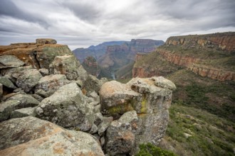 View of Blyde River Canyon, Upper Viewpoint, canyon landscape, Panorama Route, Mpumalanga, South