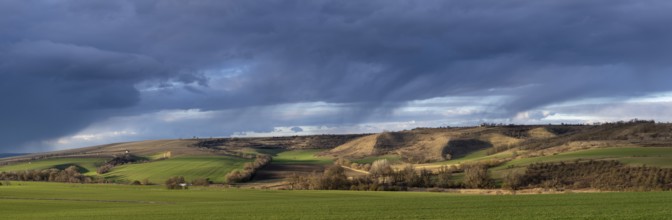 Stormy atmosphere, Pulkautal, border to Czech Republic, Lampelberg, Hadres, Weinviertel, Lower