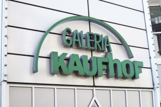 Heidelberg, Germany, June 28th 2024: Shop front with logo of department store Galeria Kaufhof,