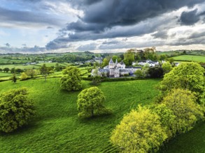 The Priory from a drone, Abbotskerswell Priory, Retirement Village, Abbotskerswell, Newton Abbot,