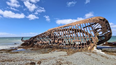 Wreck of the Amadeoan of the Strait of Magellan, Patagonia, Tierra del Fuego, Argentina, South