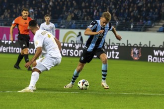 Football 3rd division, season 2024/25, matchday 12: Waldhof Mannheim against SV Wehen-Wiesbaden. On