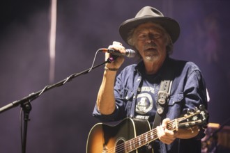 Wolfgang Niedecken, singer of BAP live on Time Travel 81/82 Tour at the Tempodrom in Berlin on 09