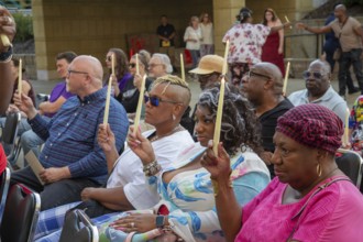 Detroit, Michigan USA, 26 July 2024, LGBT Detroit holds a candlelight vigil to honor LGBT ancestors