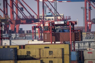 Container terminal in the seaport of Bremerhaven, Eurogate Container Terminal with almost 50
