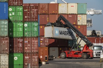 Port of Duisburg Ruhrort, DeCeTe, Duisburger Container-Terminal, container loading, loading and